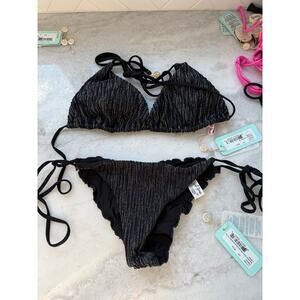 Luli Fama Vibras Seamless Triangle Top and Wavy Ruched Bottom